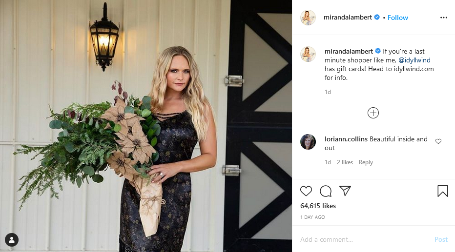 miranda lambert instagram post