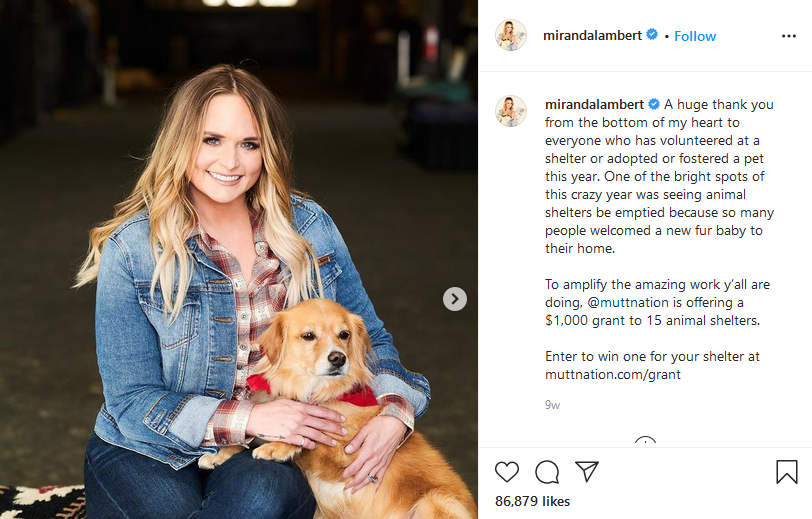 [Credit: Miranda Lambert/Instagram]