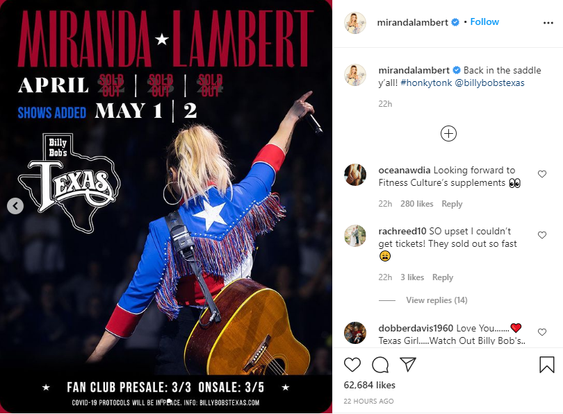 [Credit: Miranda Lambert/Instagram]