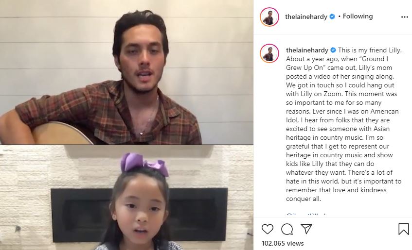 Laine Hardy Reaches Out To Aspiring Asian American Country Singer Kid