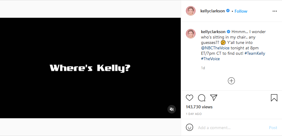 [Credit: Kelly Clarkson/Instagram]