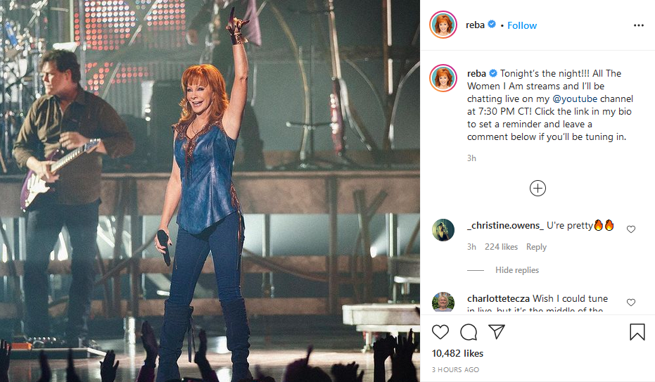 [Credit: Reba McEntire/Instagram]