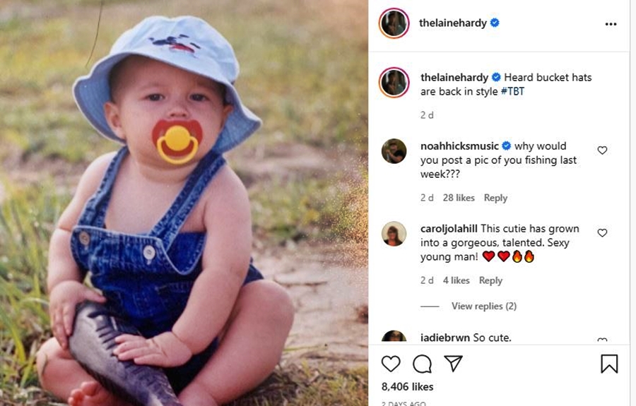 Laine Hardy Shares A Fun Throwback Photo With Country Fans