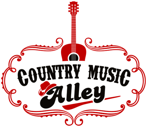 Country Music Alley Logo with Guitar and Cowboy Hat