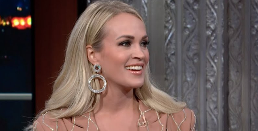 Carrie Underwood Shimmies Into Sequin Booty Shorts For Special News [Credit: YouTube]
