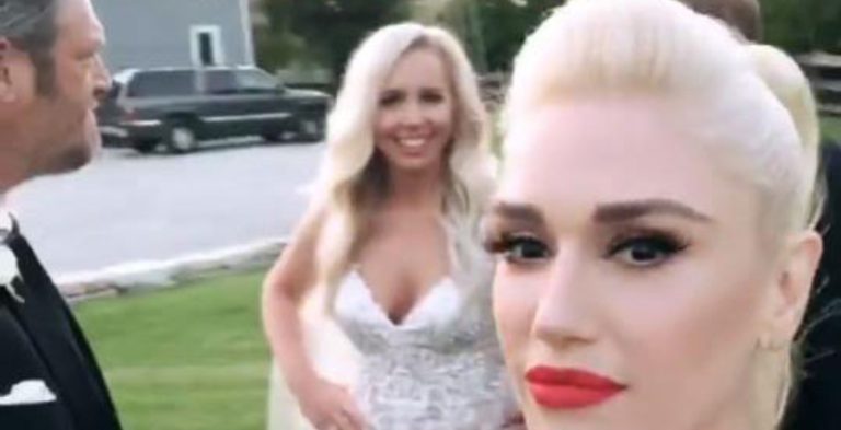 Gwen Stefani's Cleavage Overflows In Voluminous Gown [Gwen Stefani | Instagram Stories]