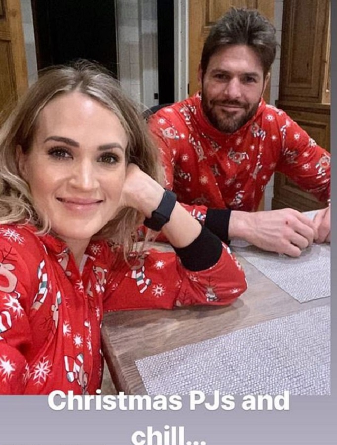 Carrie Underwood & Mike Fisher Wear Christmas PJs [Carrie Underwood | Instagram]