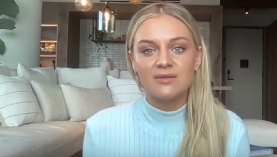 Kelsea Ballerini Wears Baby Blue Sweater [Yahoo! | YouTube]