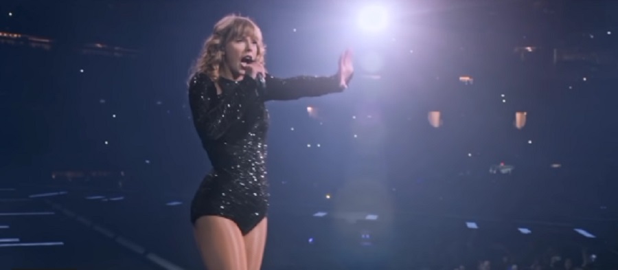 Taylor Swift Wears Black Bedazzled Bodysuit [Taylor Swift World | YouTube]