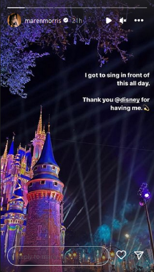 Maren Morris Thanks Disney [Maren Morris | Instagram Stories]