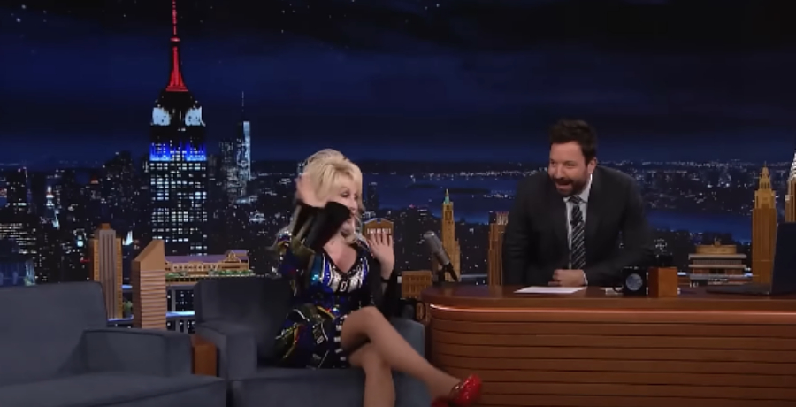 Dolly Parton Flaunts Legs In Ruby-Red Heels [The Tonight Show with Jimmy Fallon | YouTube]