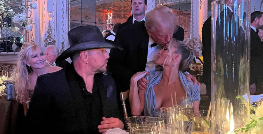 Brittany Aldean Gets Kiss From Trump [Brittany Aldean | Instagram]