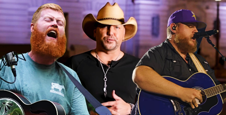 Oliver Anthony, Jason Aldean, and Luke Combs/Credit: YouTube