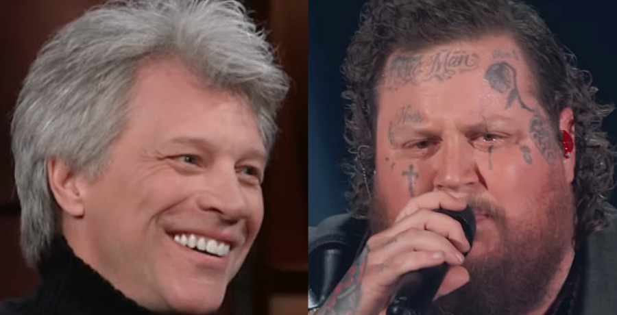 A collage of two men. One man is wearing a black turtleneck and has grey hair. The other man has multiple face tattoos and is singing into a microphone.